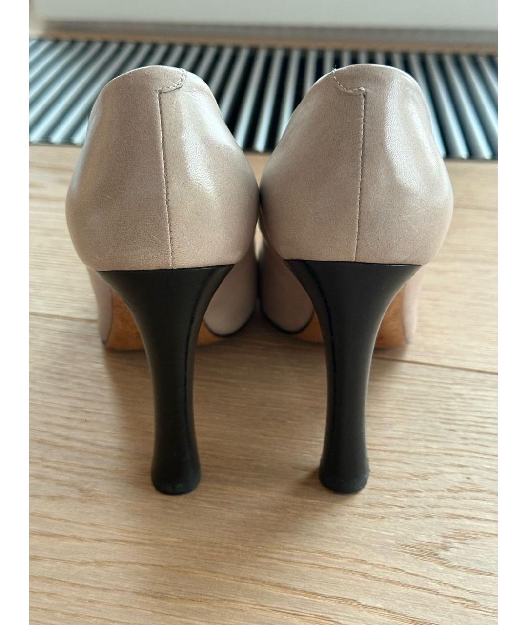 CHLOE Бежевые кожаные туфли, фото 4