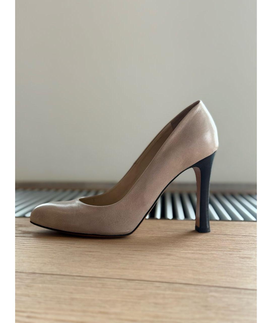 CHLOE Бежевые кожаные туфли, фото 6