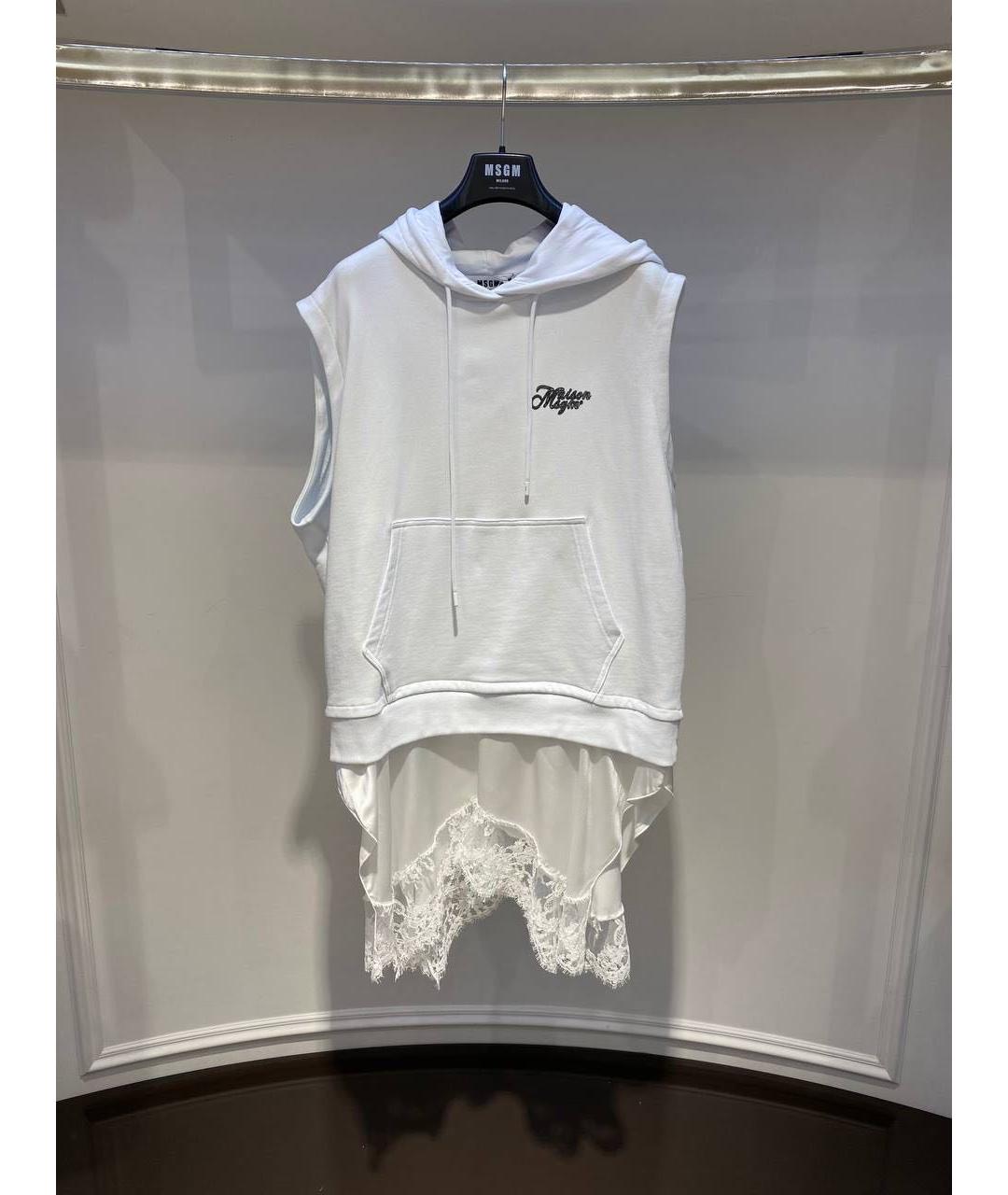 MSGM Белое хлопковое повседневное платье, фото 2