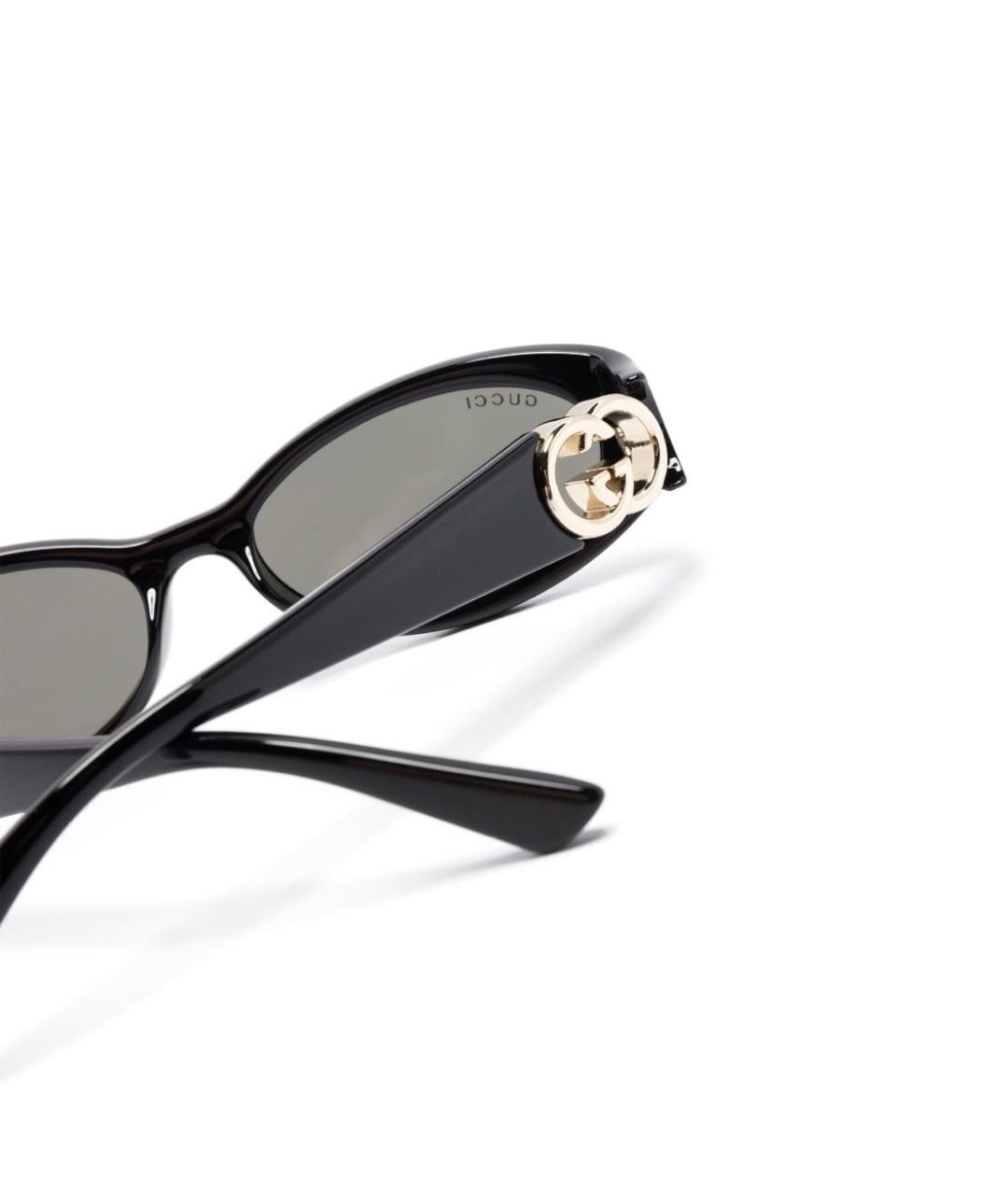GUCCI Черные пластиковые солнцезащитные очки, фото 2
