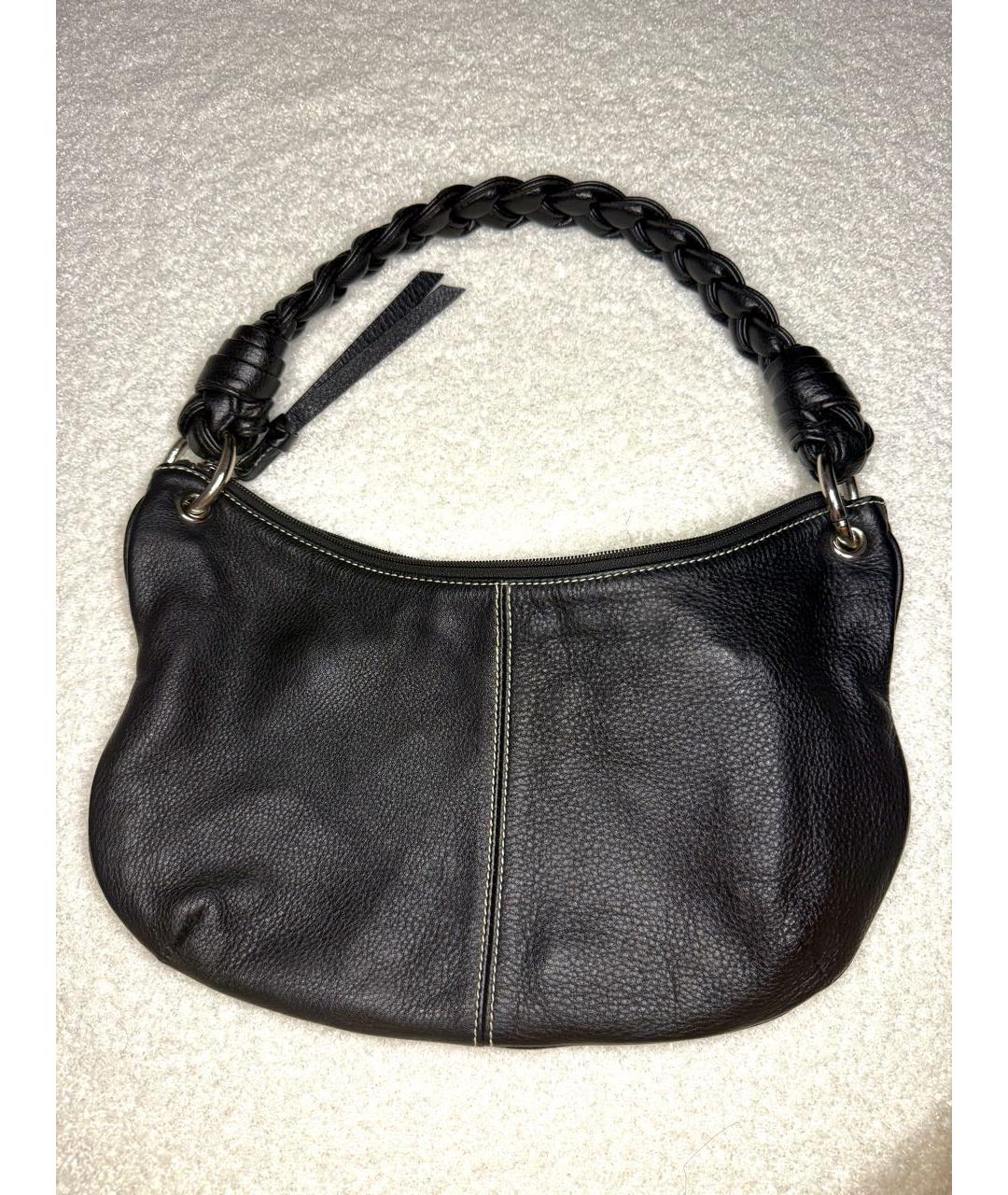 RALPH LAUREN Черная кожаная сумка с короткими ручками, фото 8