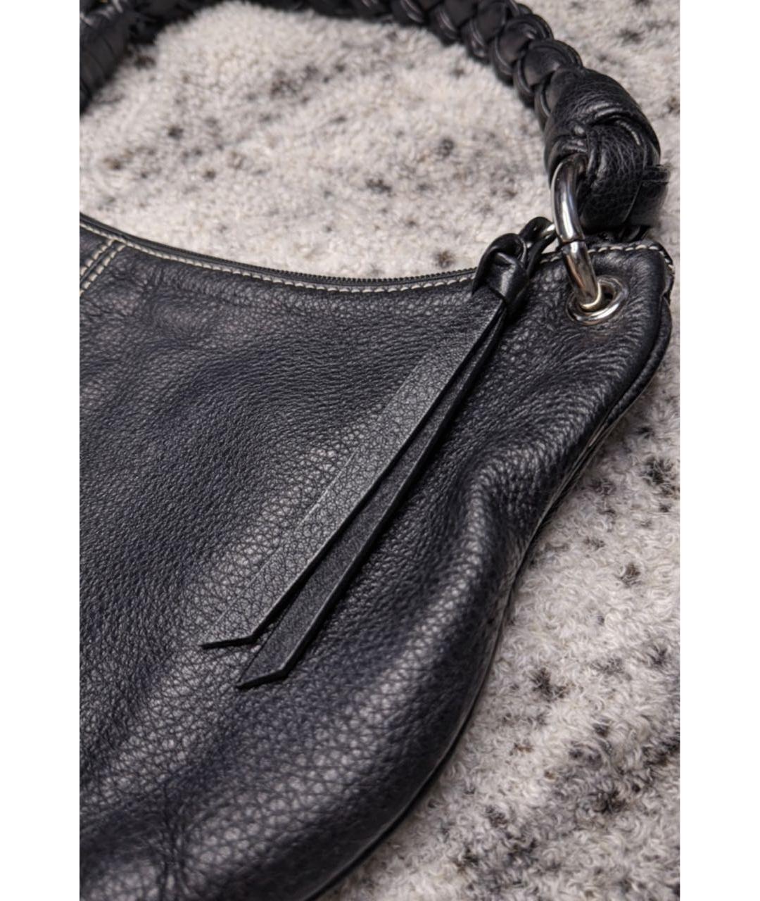 RALPH LAUREN Черная кожаная сумка с короткими ручками, фото 5