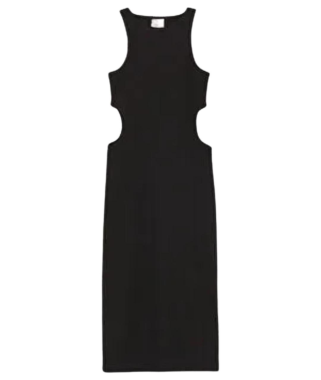 MSGM Черное хлопковое повседневное платье, фото 1