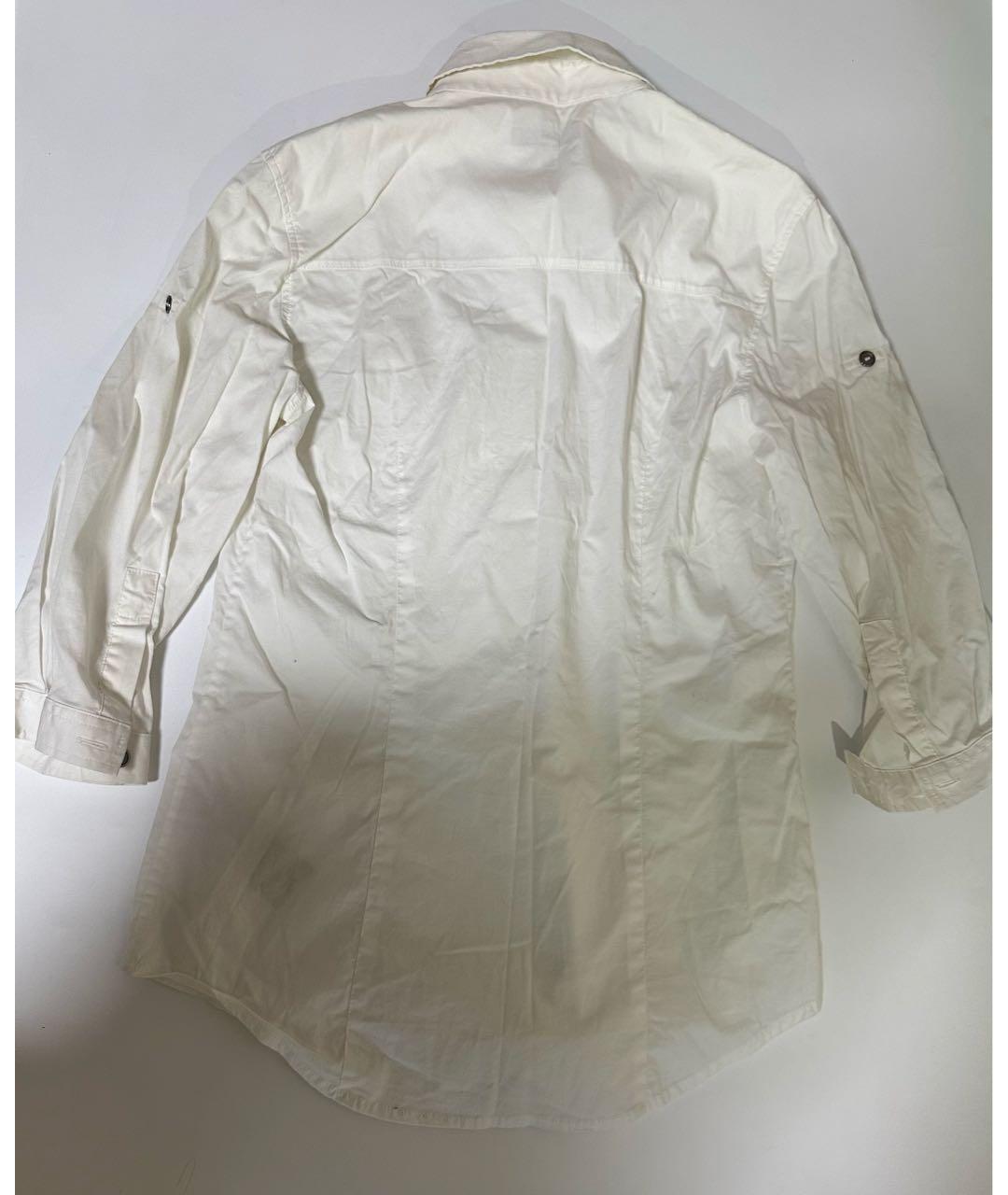 BURBERRY Белая хлопко-эластановая рубашка, фото 6