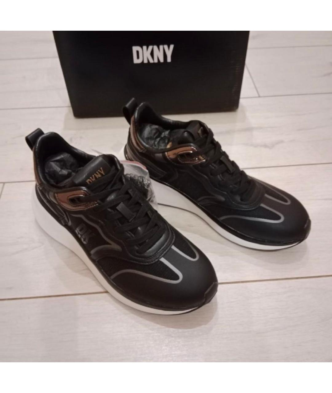 DKNY Черные кожаные кроссовки, фото 7