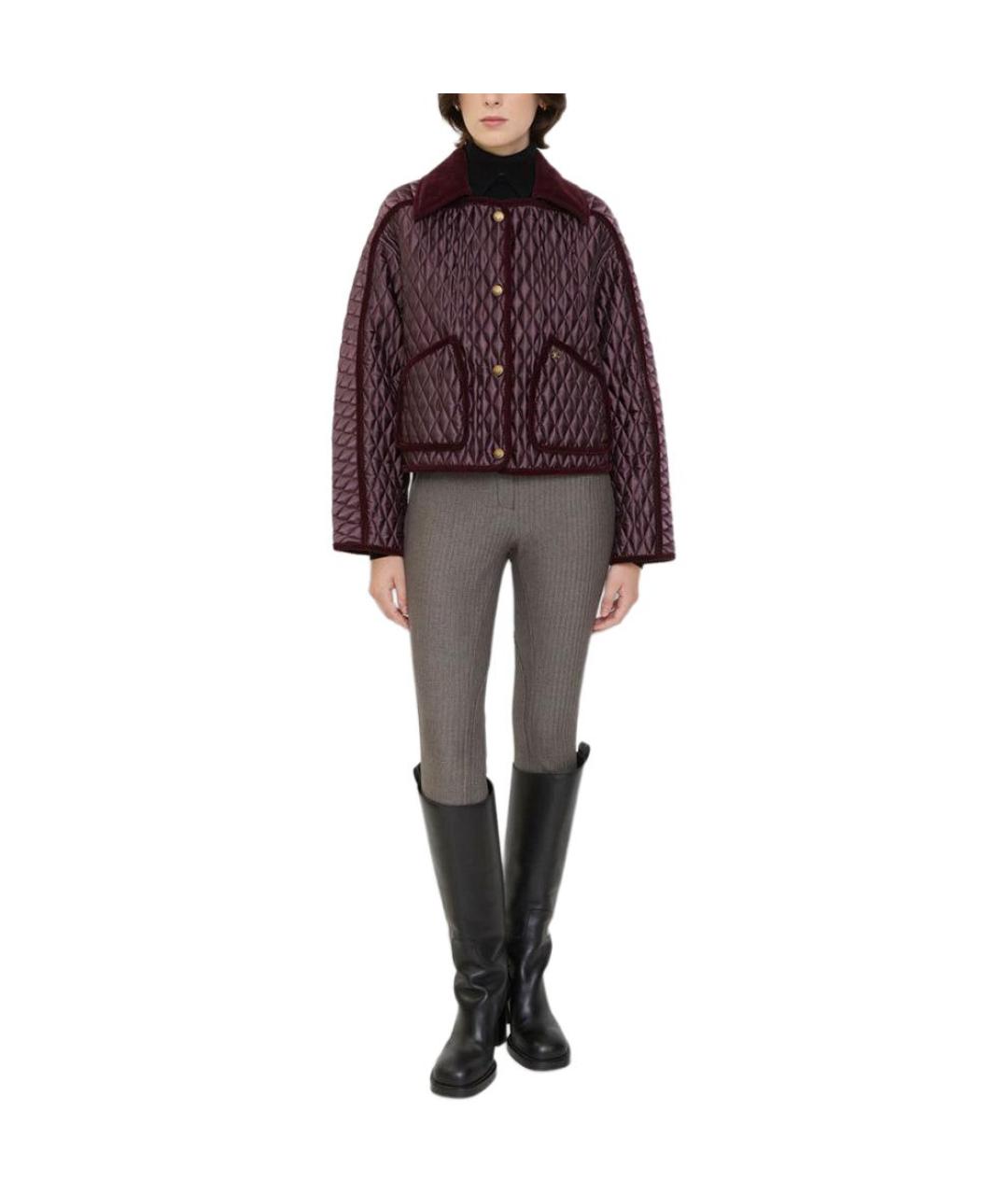 BURBERRY Бордовый пуховик, фото 2