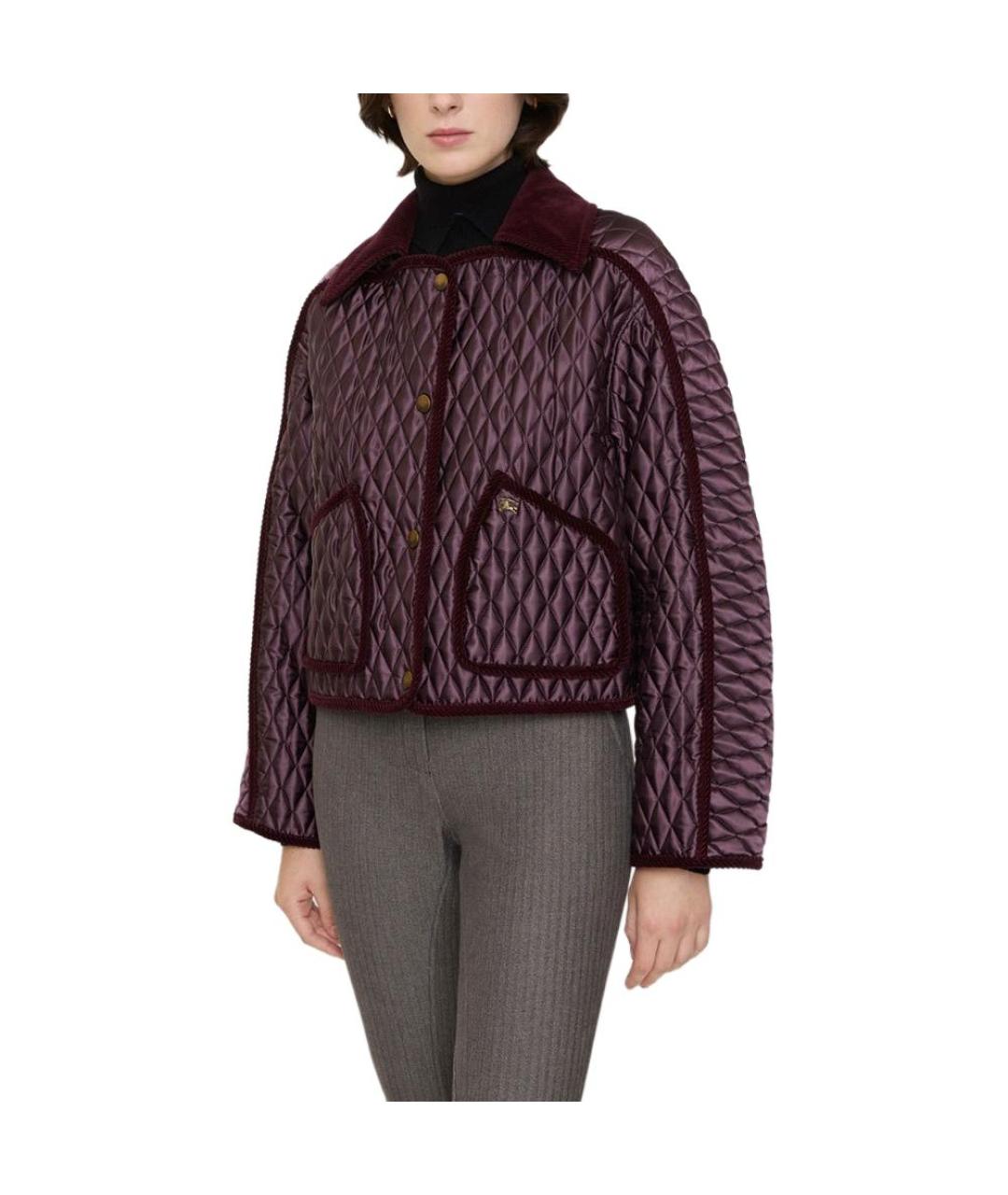 BURBERRY Бордовый пуховик, фото 4