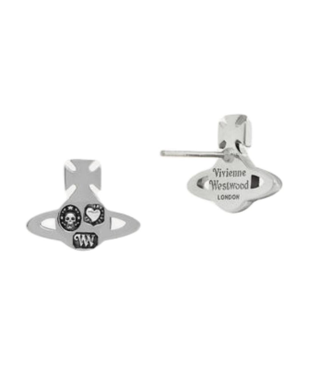 VIVIENNE WESTWOOD Серебряные металлические серьги, фото 2