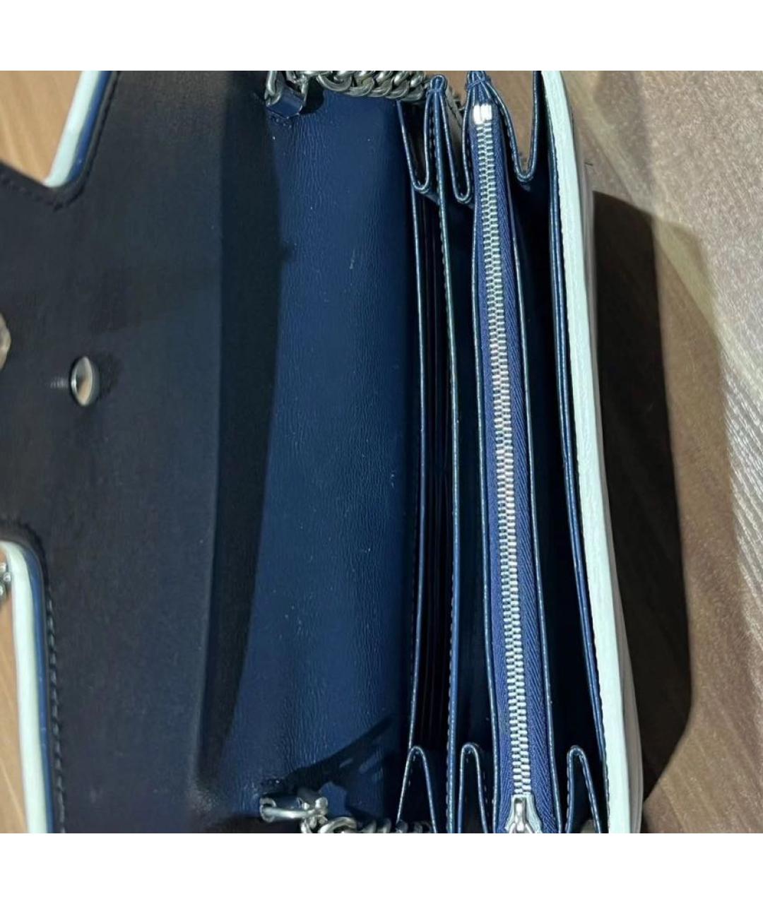 GUCCI Синяя кожаная сумка через плечо, фото 6