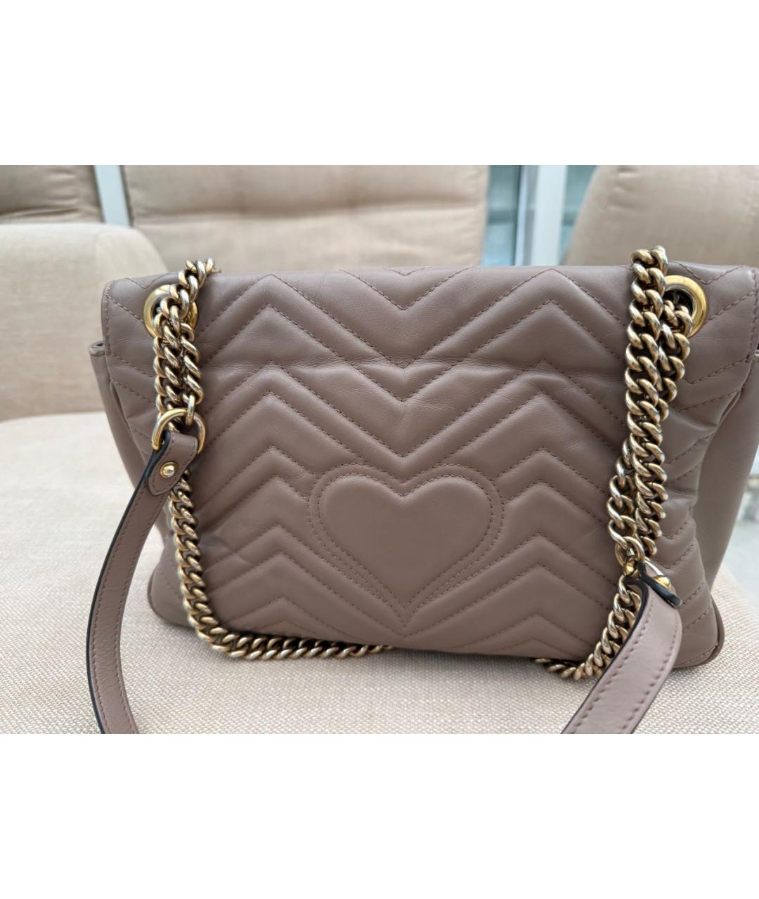 GUCCI Бежевая кожаная сумка через плечо, фото 2