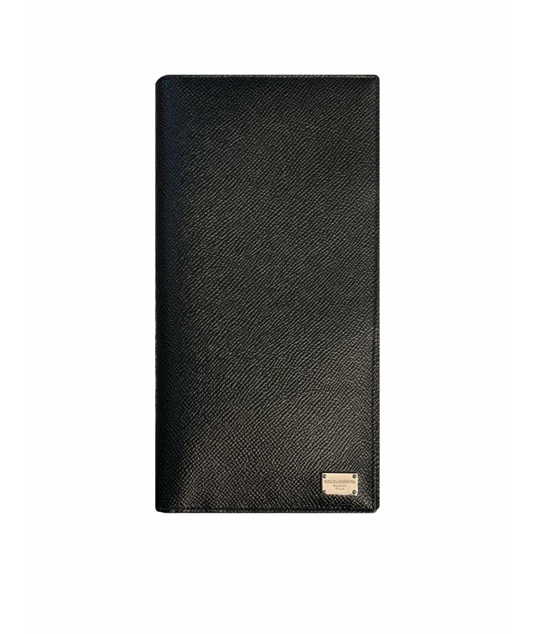 DOLCE&GABBANA Черный кожаный кардхолдер, фото 1