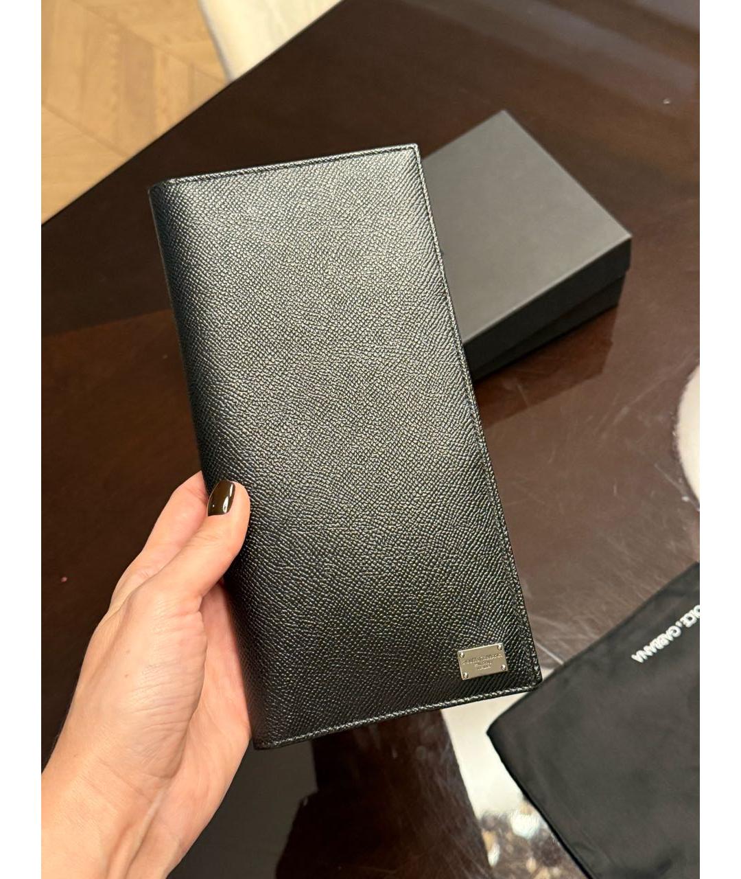 DOLCE&GABBANA Черный кожаный кардхолдер, фото 5