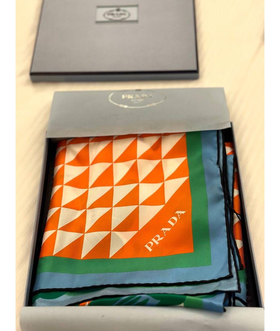 PRADA Мульти шелковый платок, фото 3