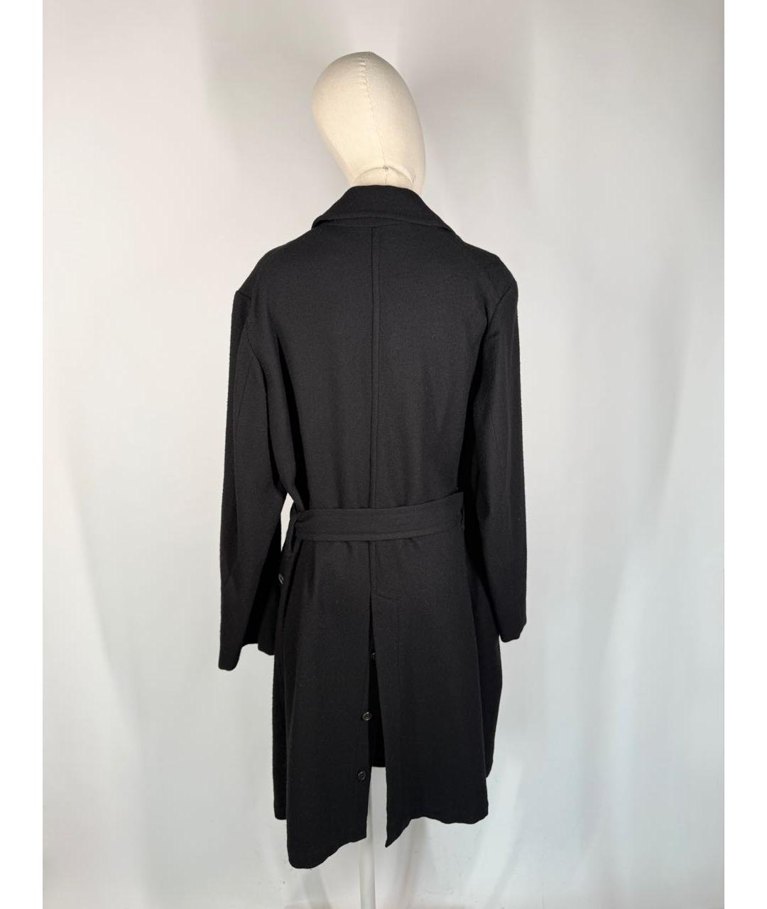 ANN DEMEULEMEESTER Черное шерстяное пальто, фото 4