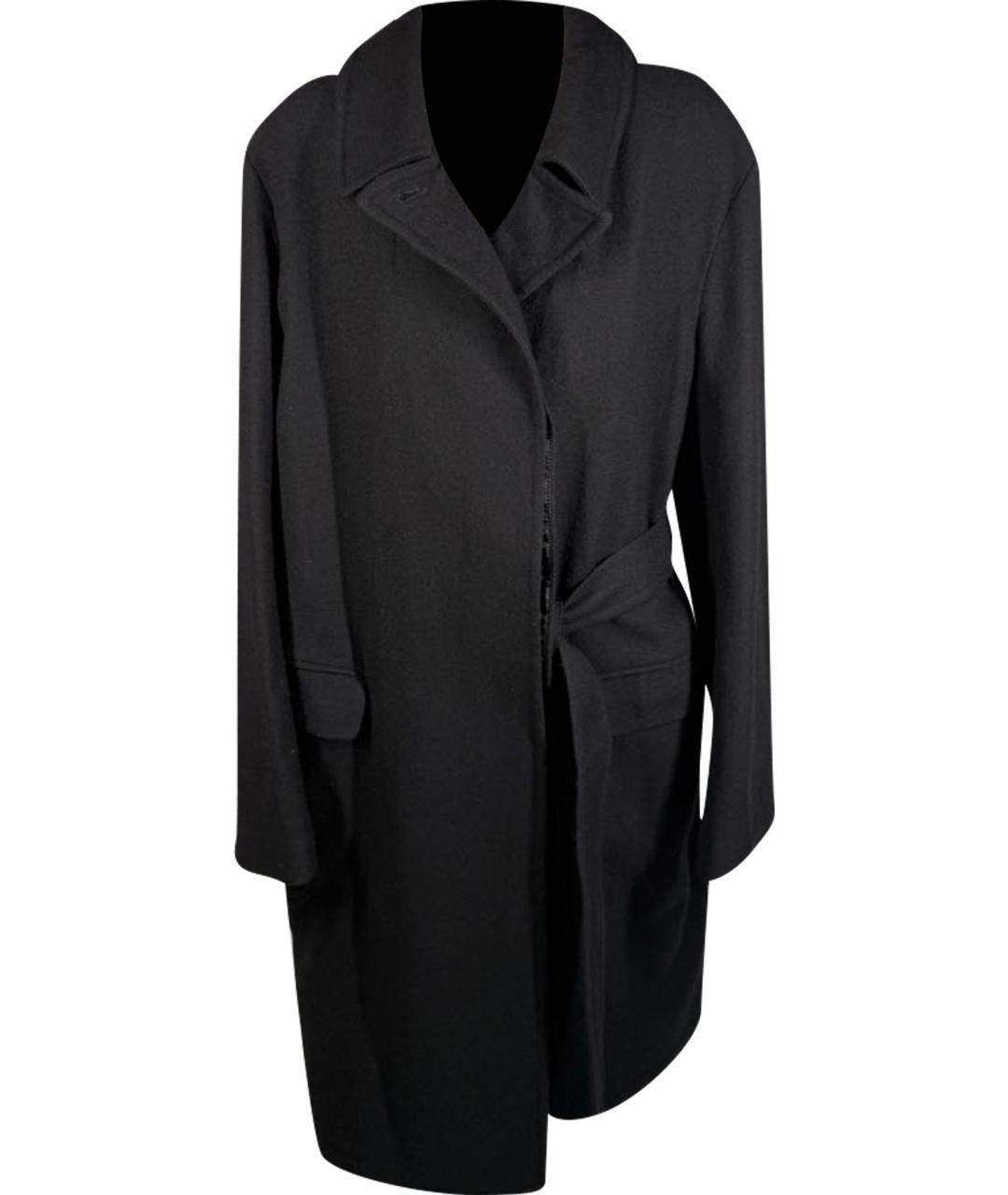 ANN DEMEULEMEESTER Черное шерстяное пальто, фото 1