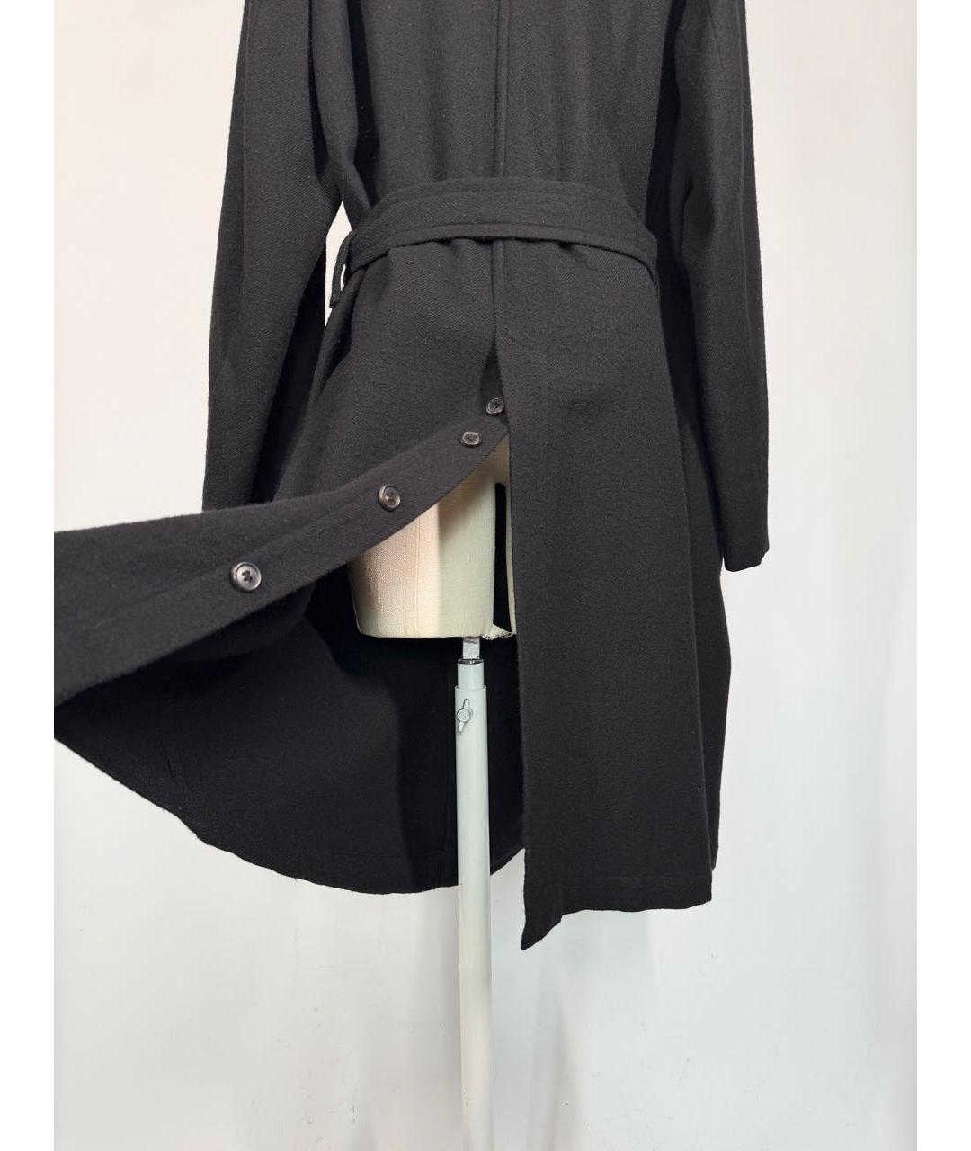 ANN DEMEULEMEESTER Черное шерстяное пальто, фото 5