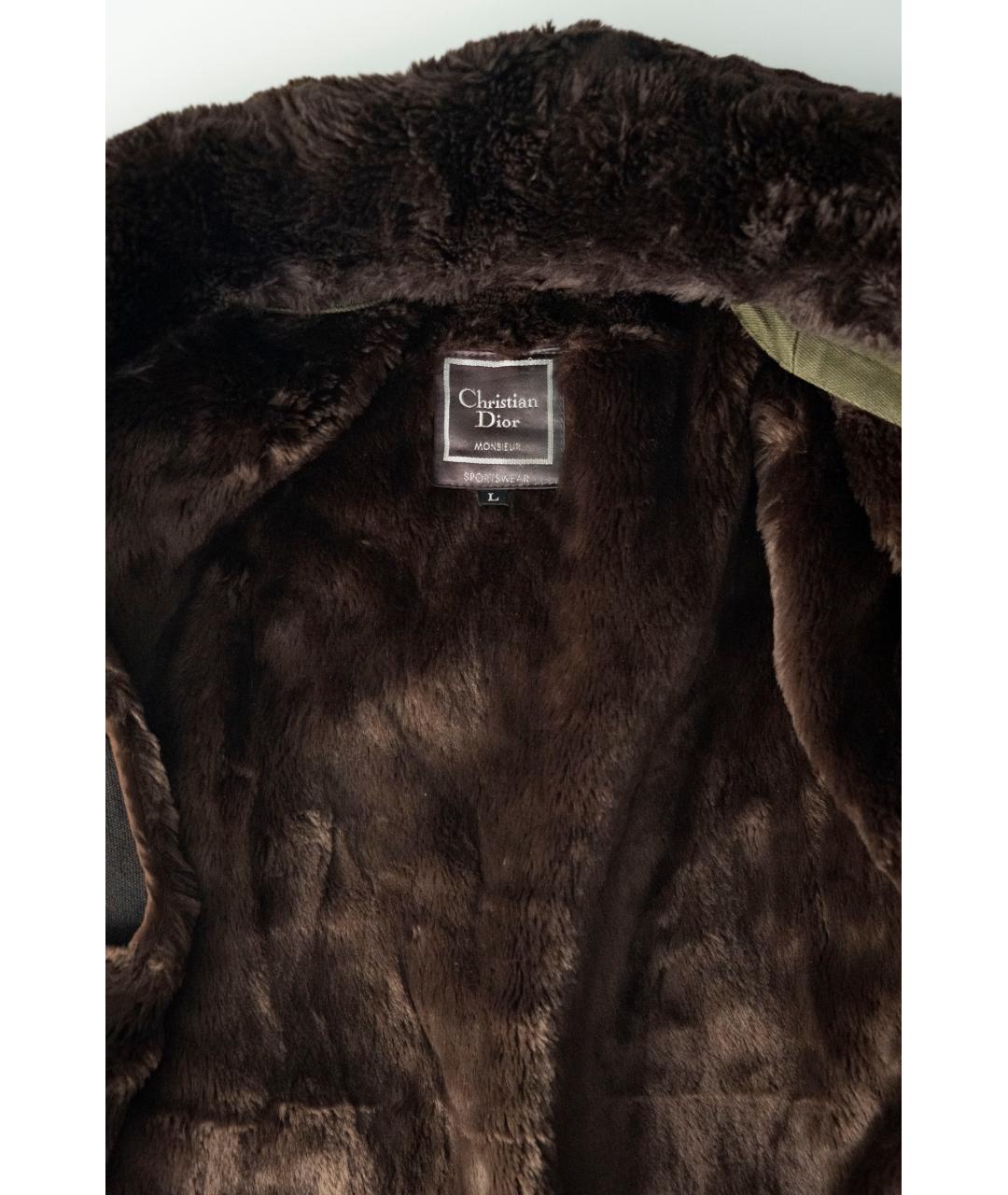 CHRISTIAN DIOR Хаки хлопковая куртка, фото 5