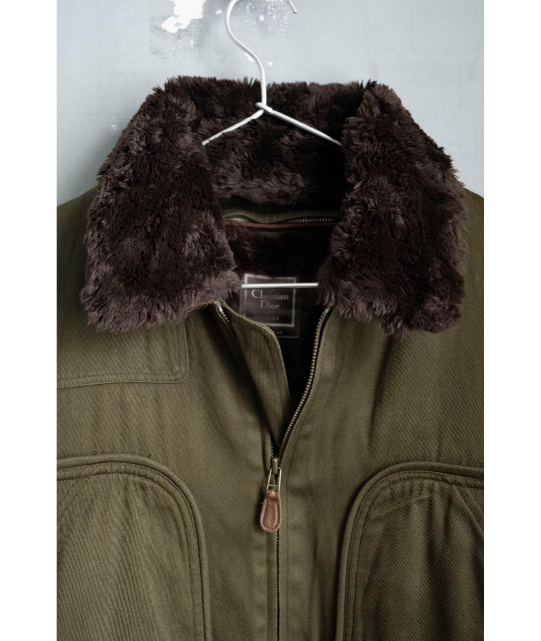 CHRISTIAN DIOR Хаки хлопковая куртка, фото 3