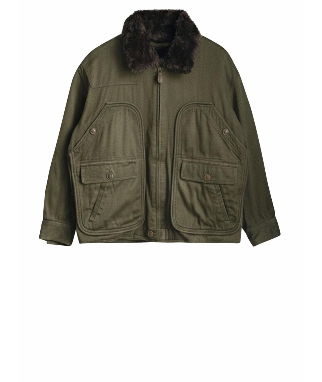 CHRISTIAN DIOR Хаки хлопковая куртка, фото 1