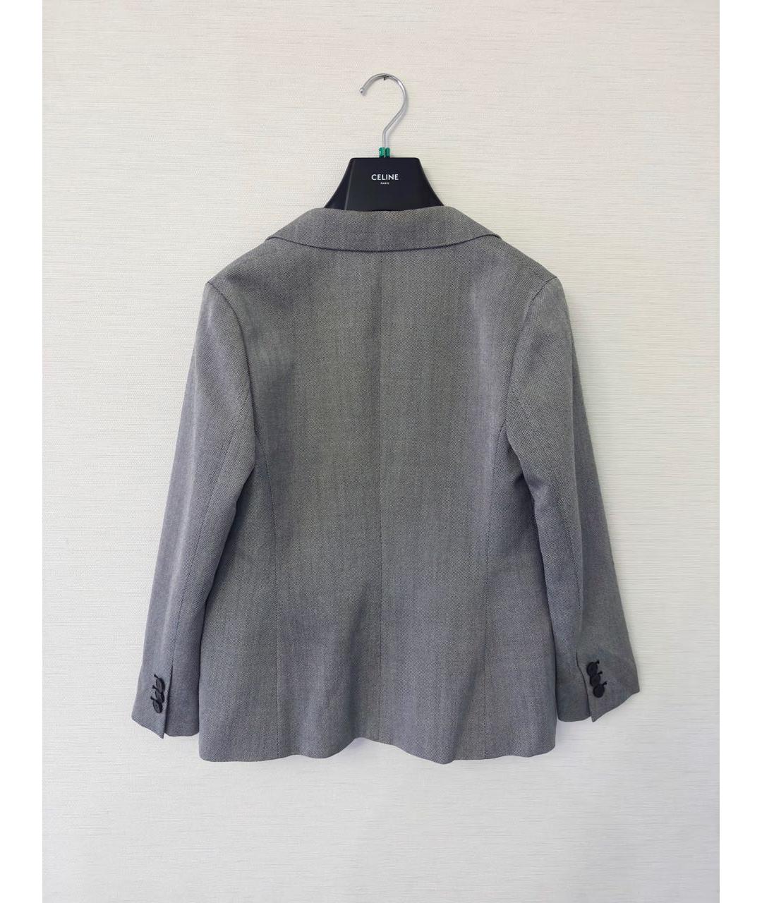 CHRISTIAN DIOR Серый шерстяной жакет/пиджак, фото 2
