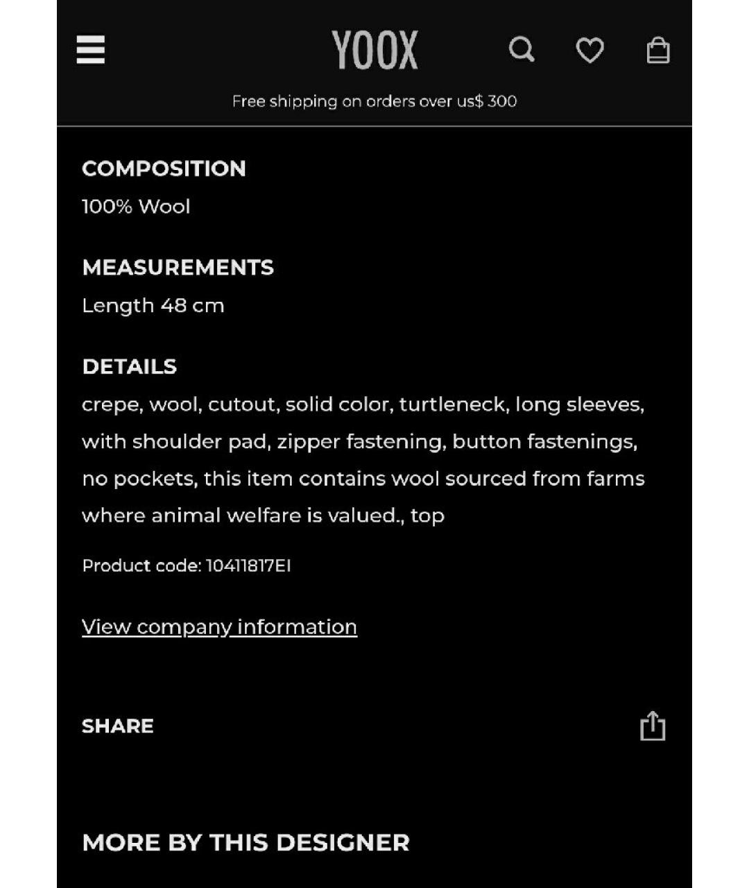 COS Черный шерстяной джемпер / свитер, фото 5