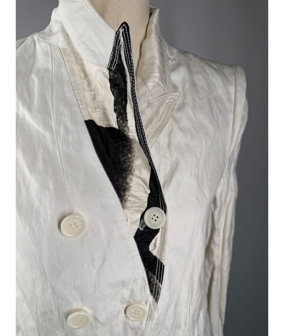 ANN DEMEULEMEESTER Белый хлопковый жакет/пиджак, фото 7
