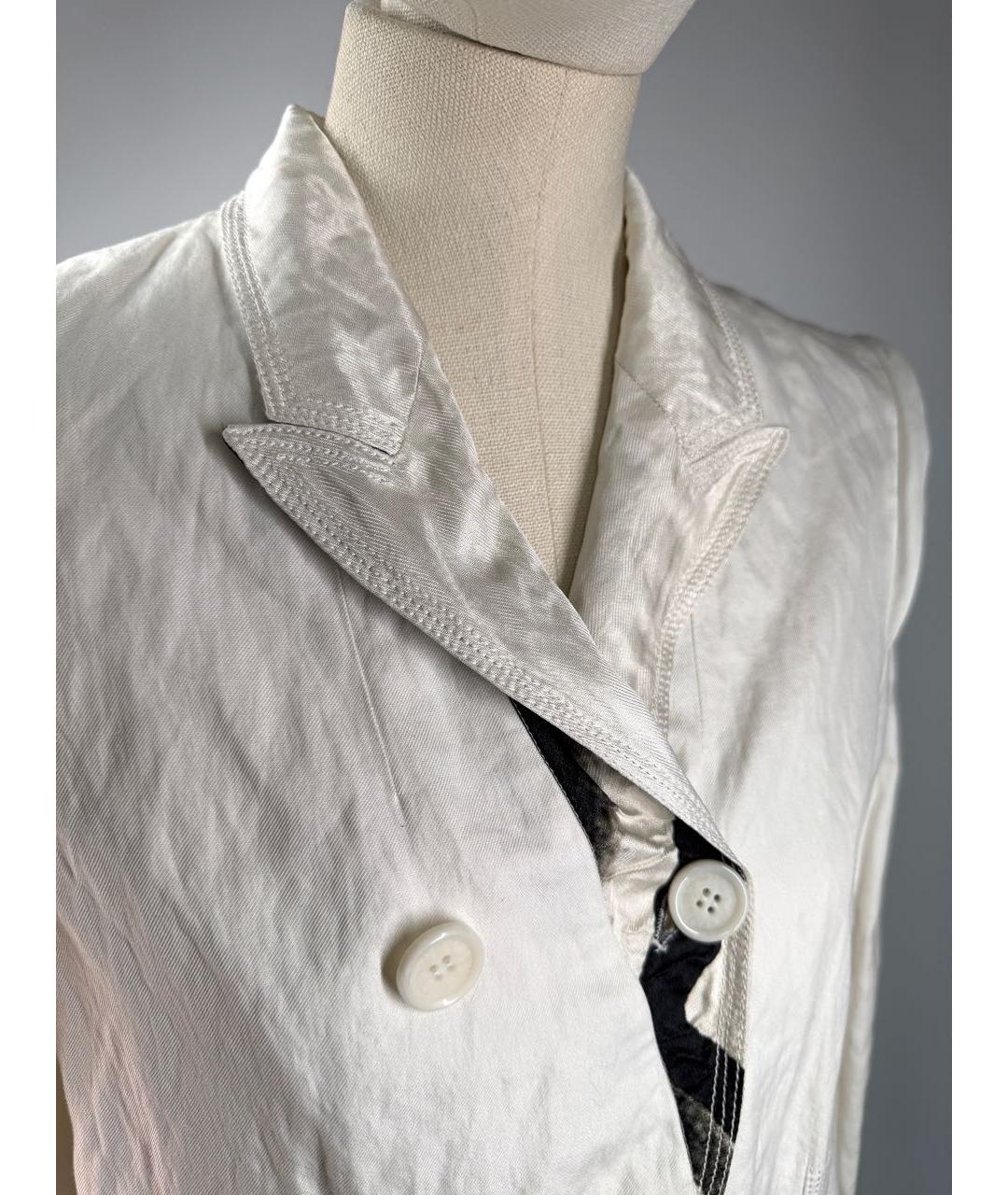 ANN DEMEULEMEESTER Белый хлопковый жакет/пиджак, фото 2