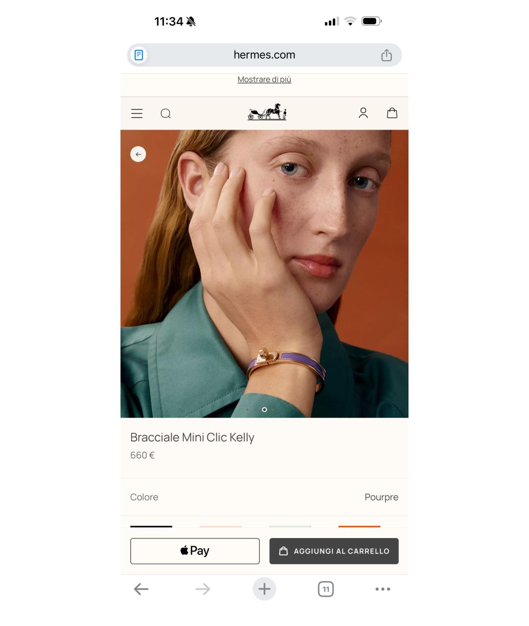 HERMES Фиолетовый браслет, фото 4