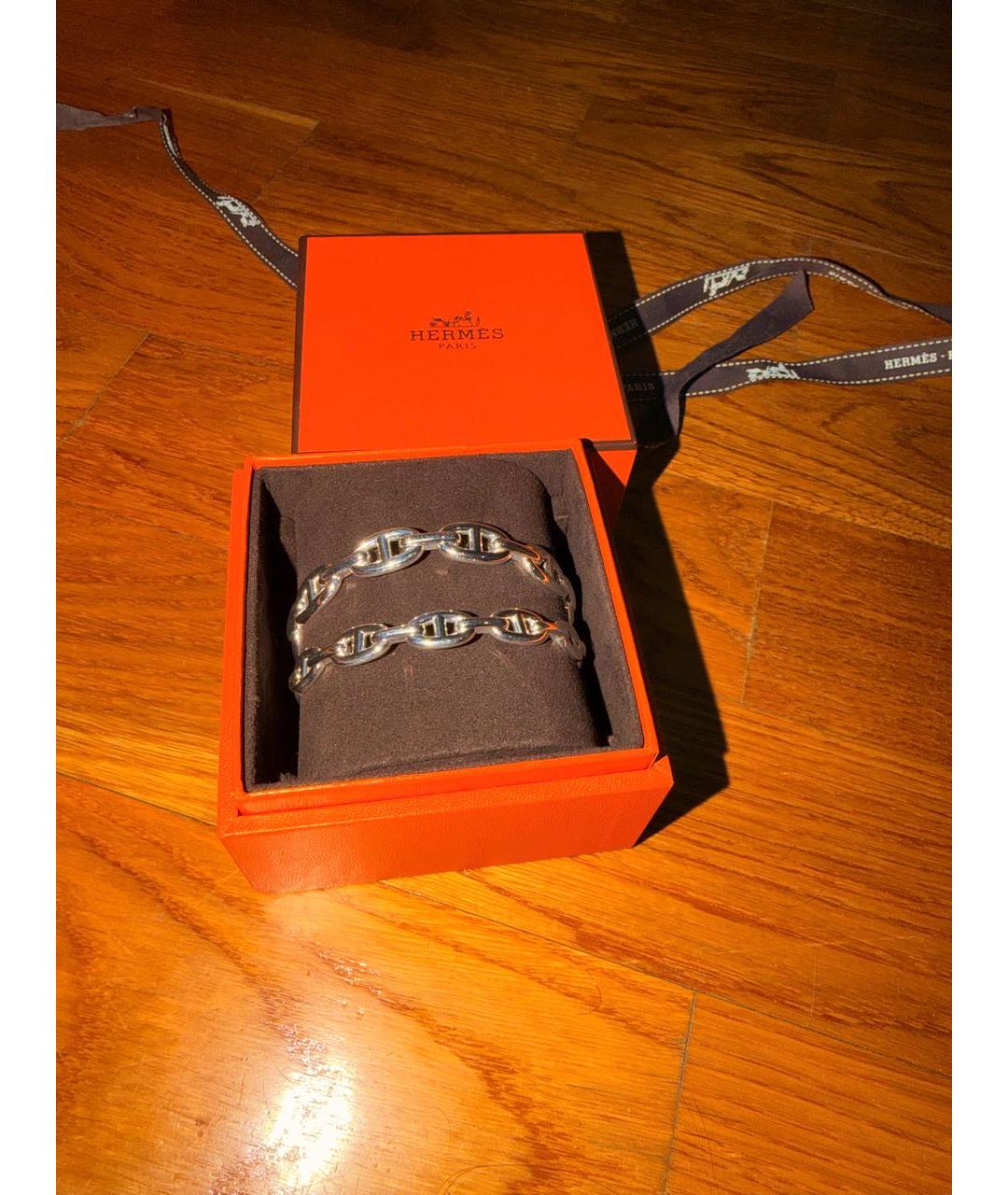 HERMES Серебрянный серебряный браслет, фото 2