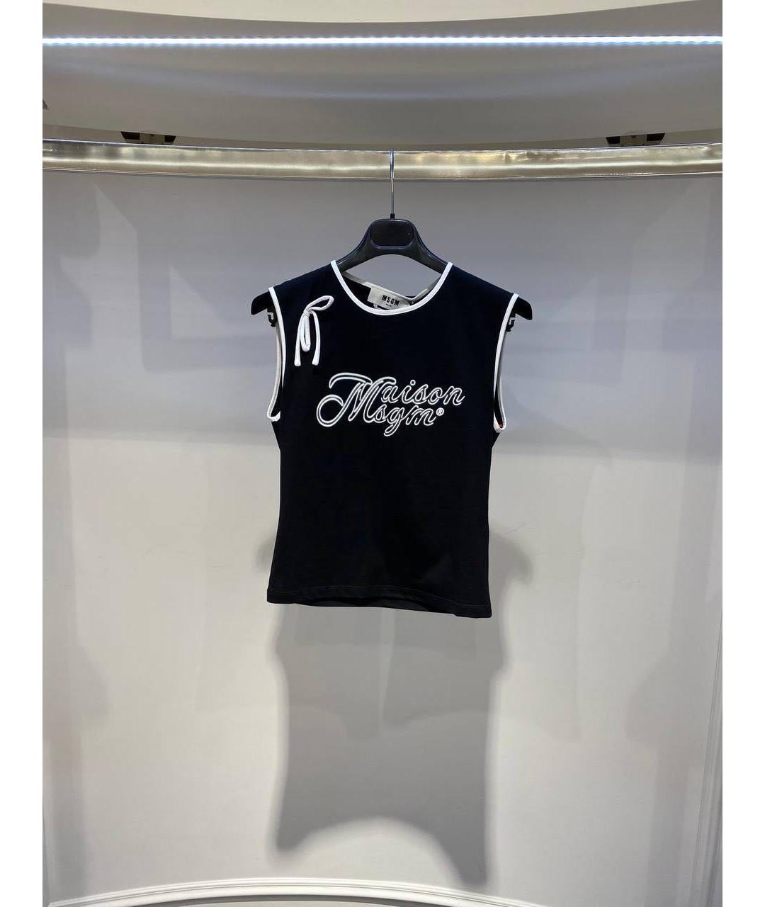 MSGM Черная майка, фото 3