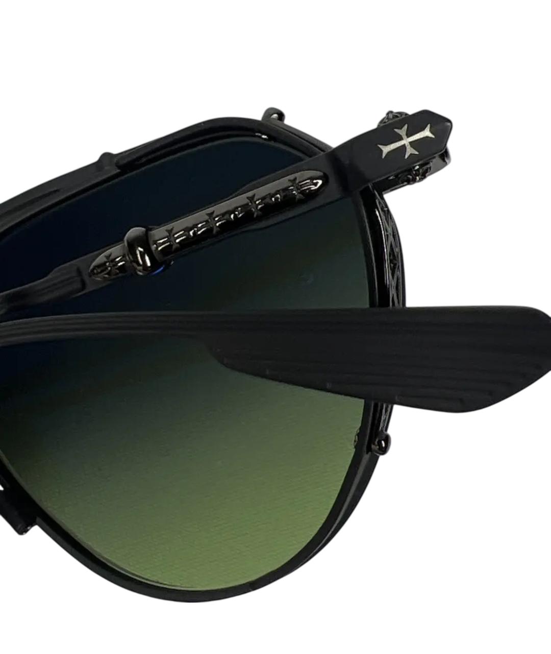 CHROME HEARTS Черные металлические солнцезащитные очки, фото 5
