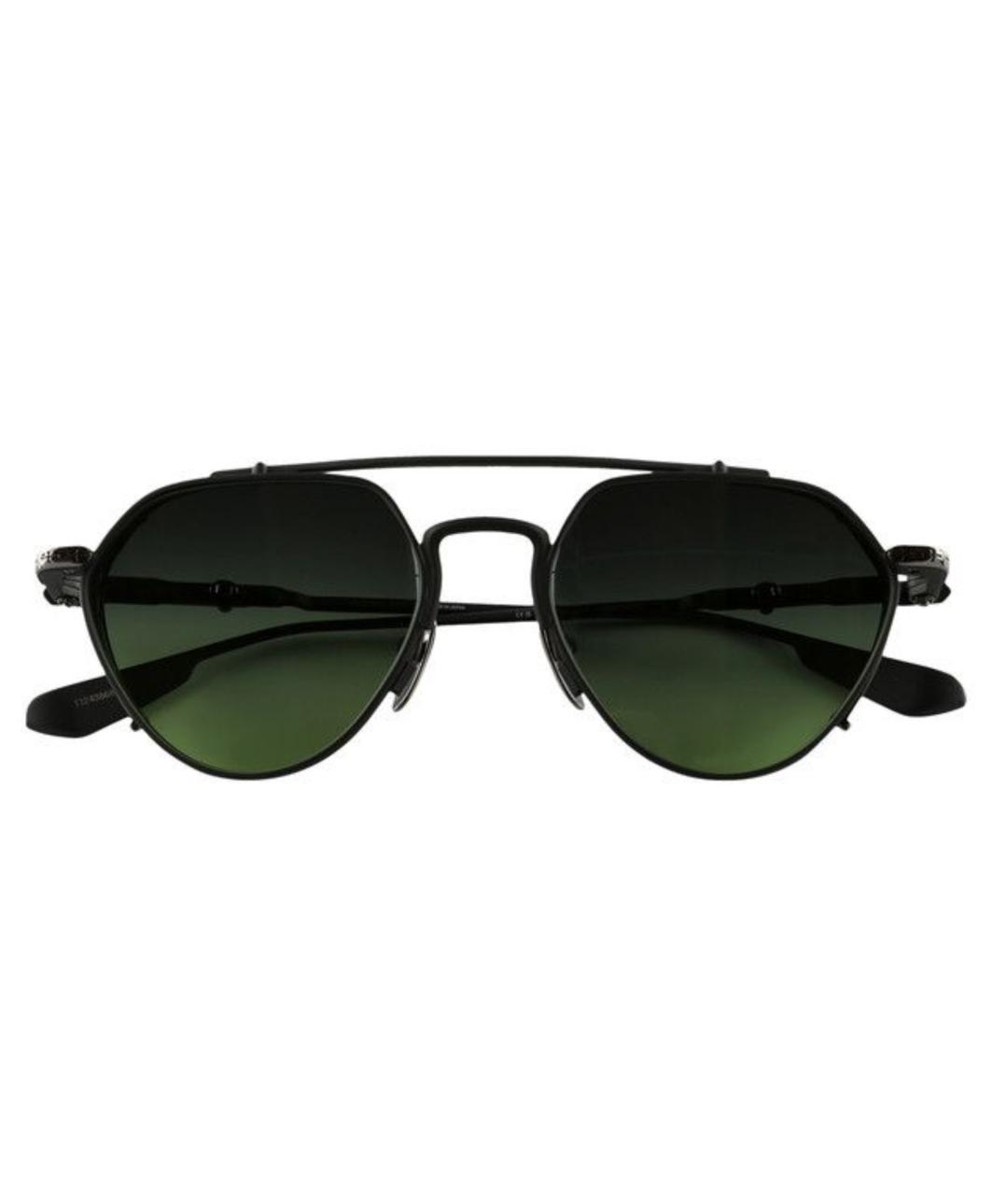 CHROME HEARTS Черные металлические солнцезащитные очки, фото 1
