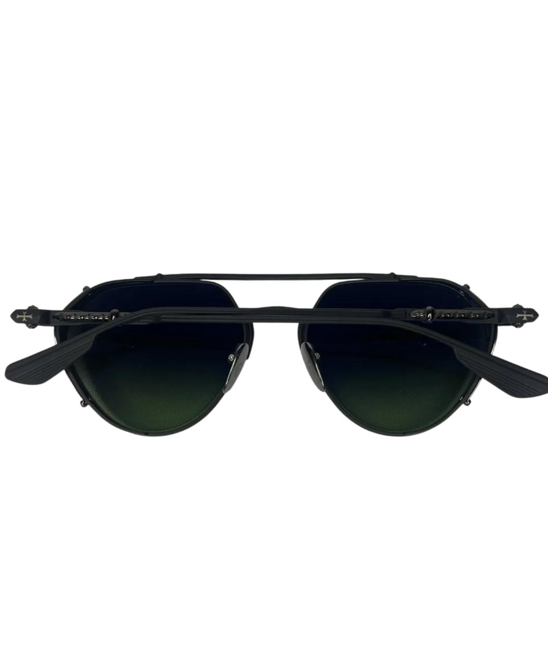 CHROME HEARTS Черные металлические солнцезащитные очки, фото 4