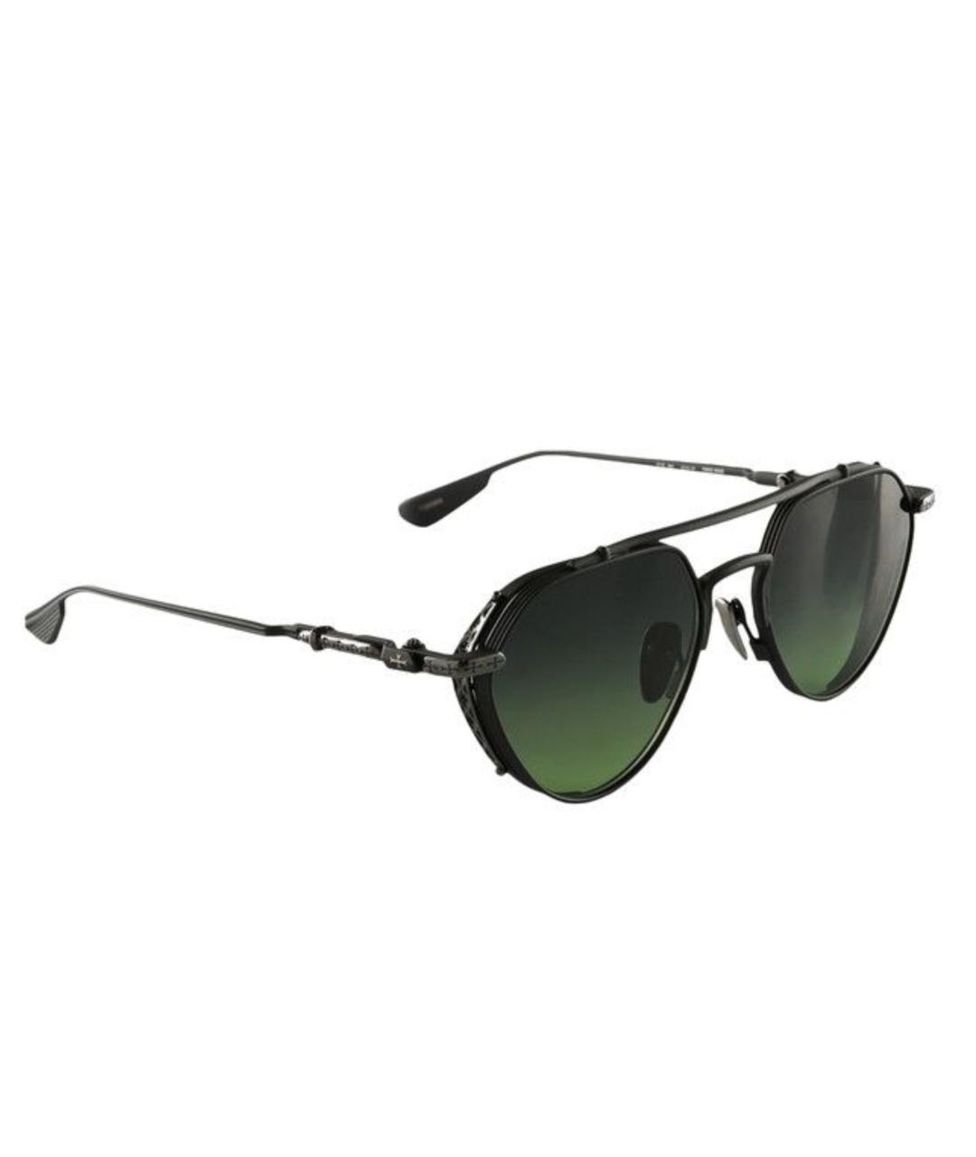 CHROME HEARTS Черные металлические солнцезащитные очки, фото 3