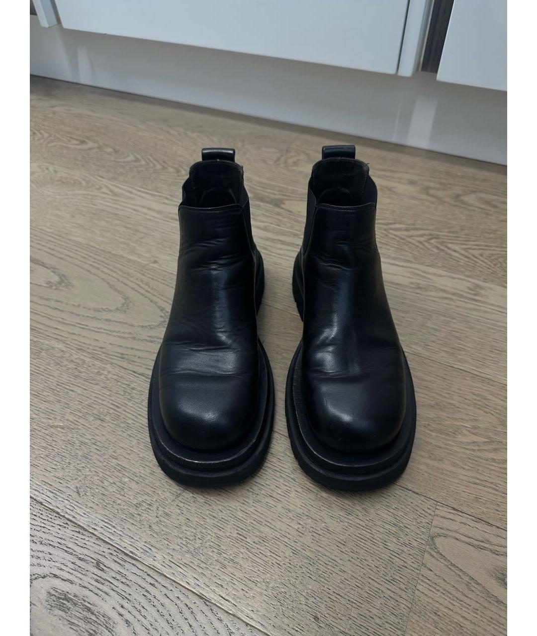 BOTTEGA VENETA Черные кожаные полусапоги, фото 2