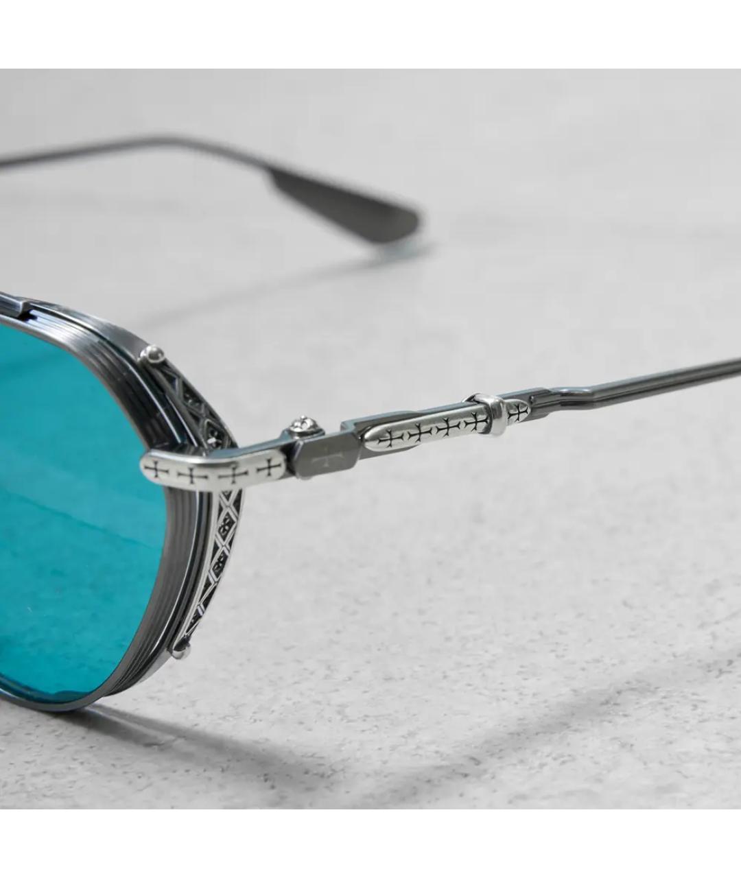 CHROME HEARTS Серебряные металлические солнцезащитные очки, фото 3