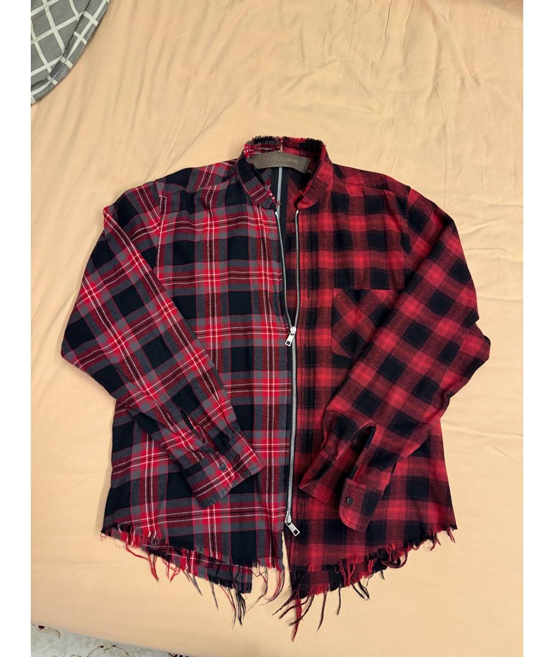 GIORGIO BRATO Бордовая хлопковая кэжуал рубашка, фото 6