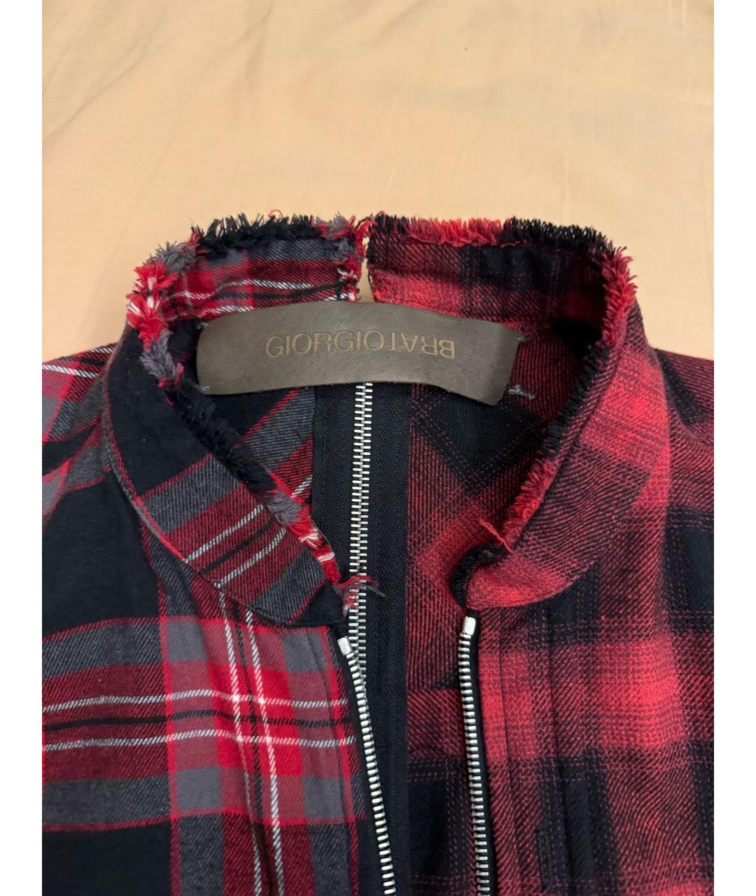 GIORGIO BRATO Бордовая хлопковая кэжуал рубашка, фото 4