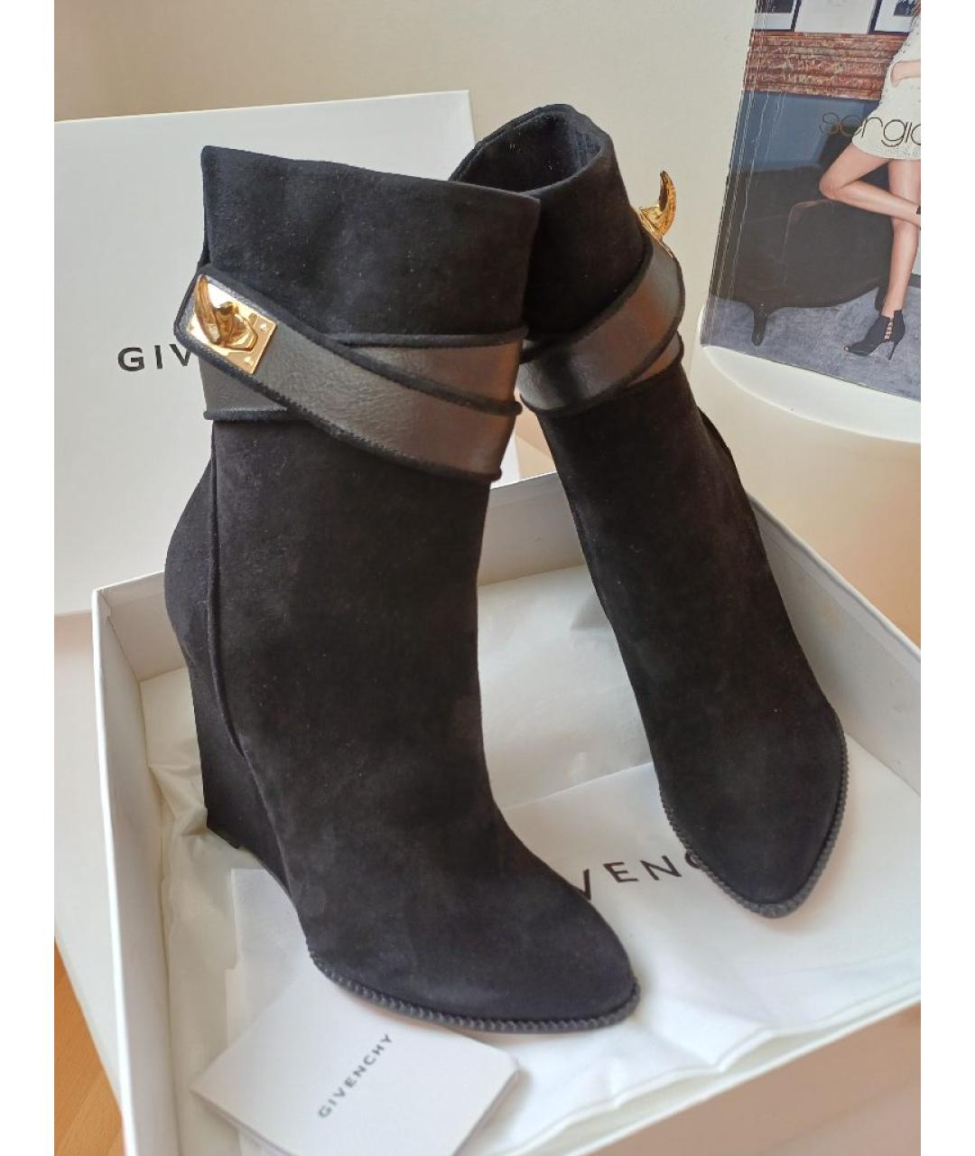 GIVENCHY Черные замшевые ботильоны, фото 2