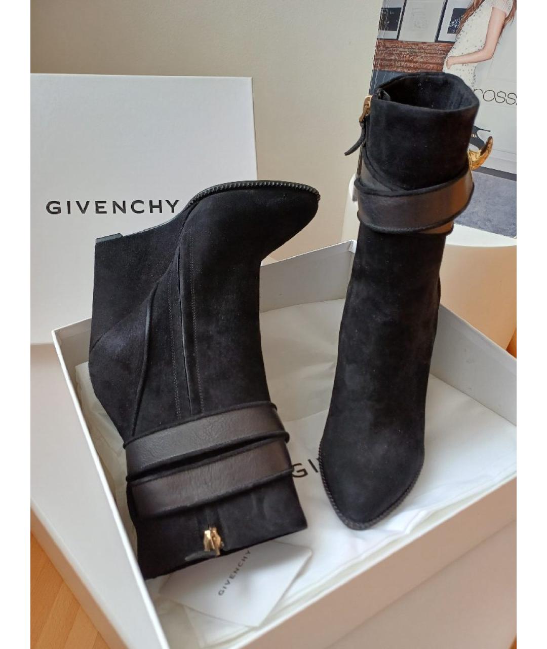 GIVENCHY Черные замшевые ботильоны, фото 4