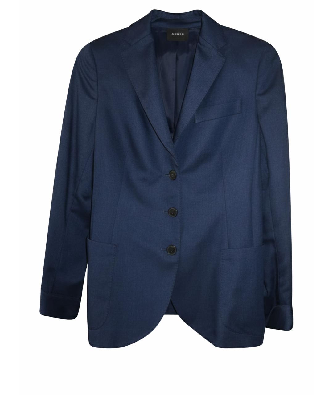 AKRIS Темно-синий кашемировый жакет/пиджак, фото 1