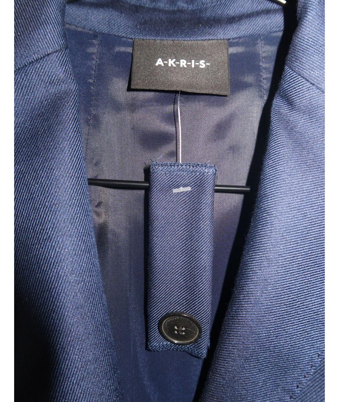 AKRIS Темно-синий кашемировый жакет/пиджак, фото 3