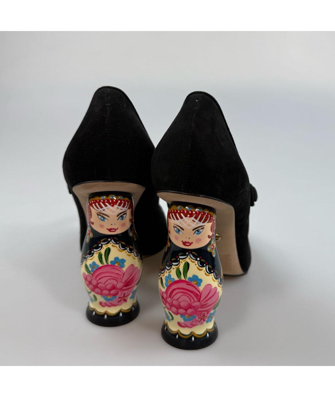 DOLCE&GABBANA Черные замшевые туфли, фото 3