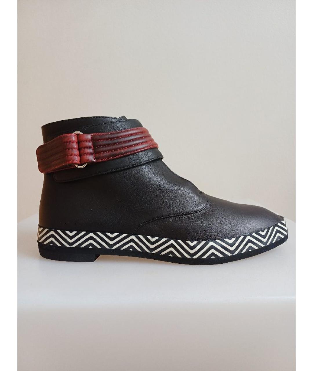 POLLINI Черные кожаные ботинки, фото 9