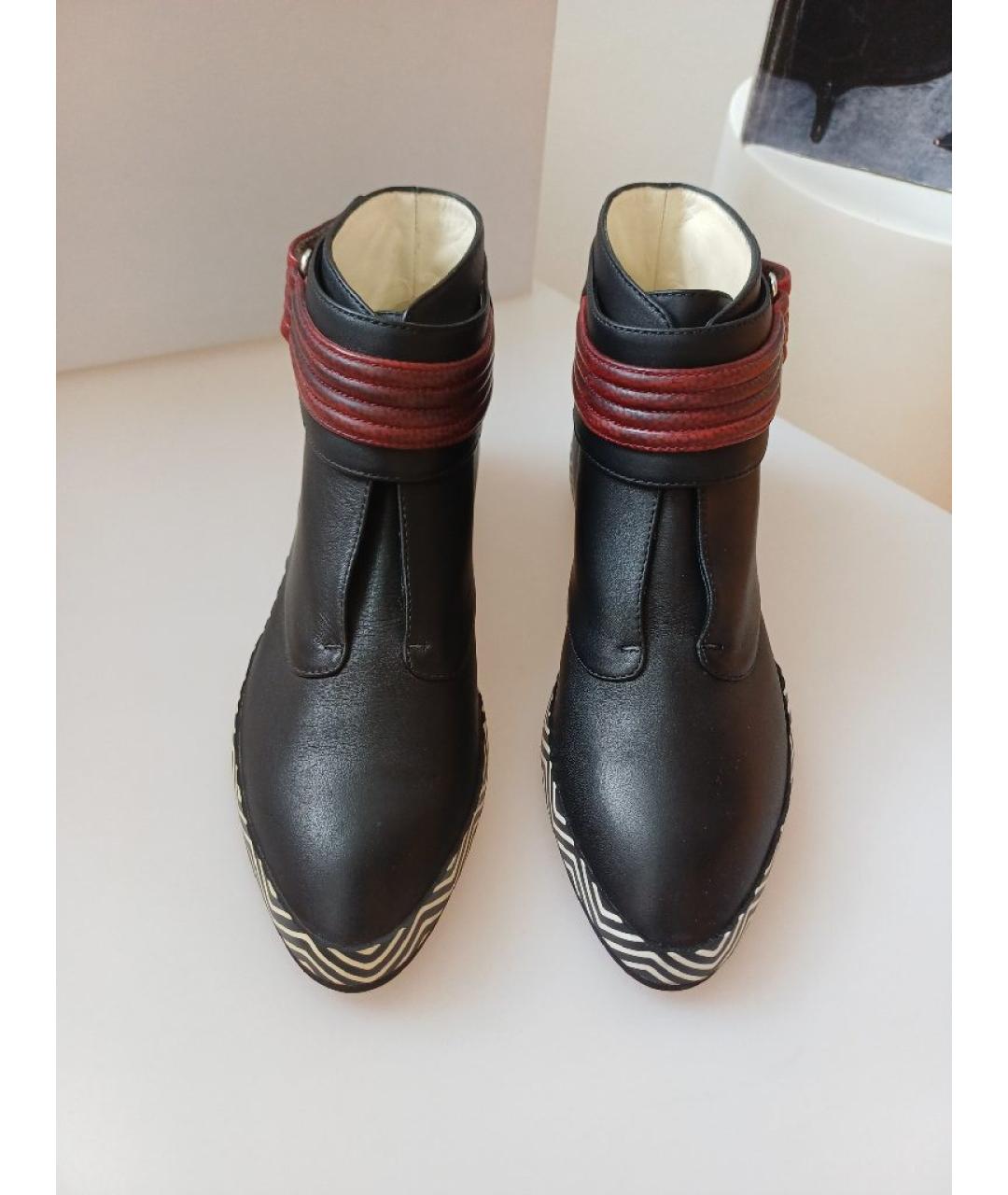 POLLINI Черные кожаные ботинки, фото 6