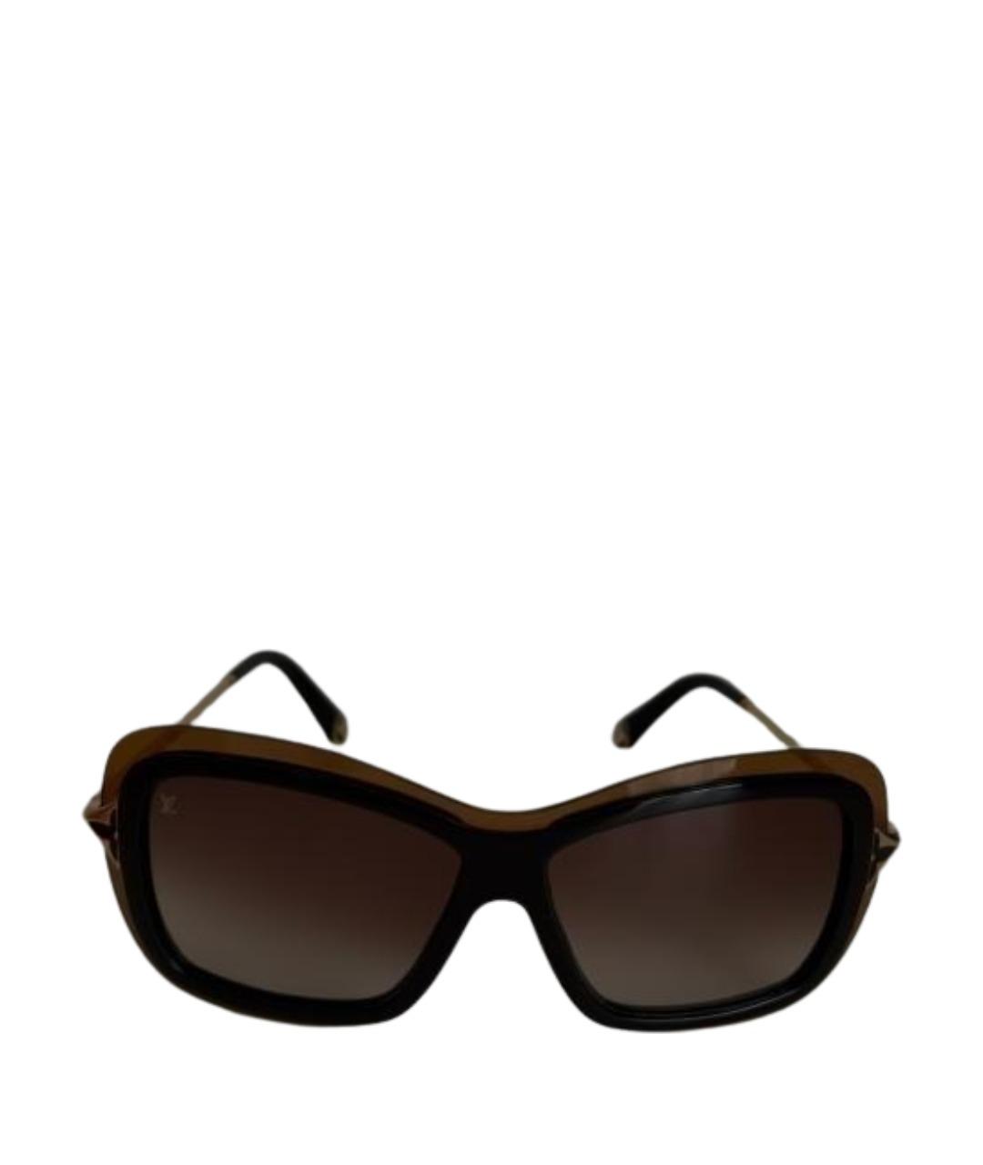 LOUIS VUITTON Коричневые пластиковые солнцезащитные очки, фото 1