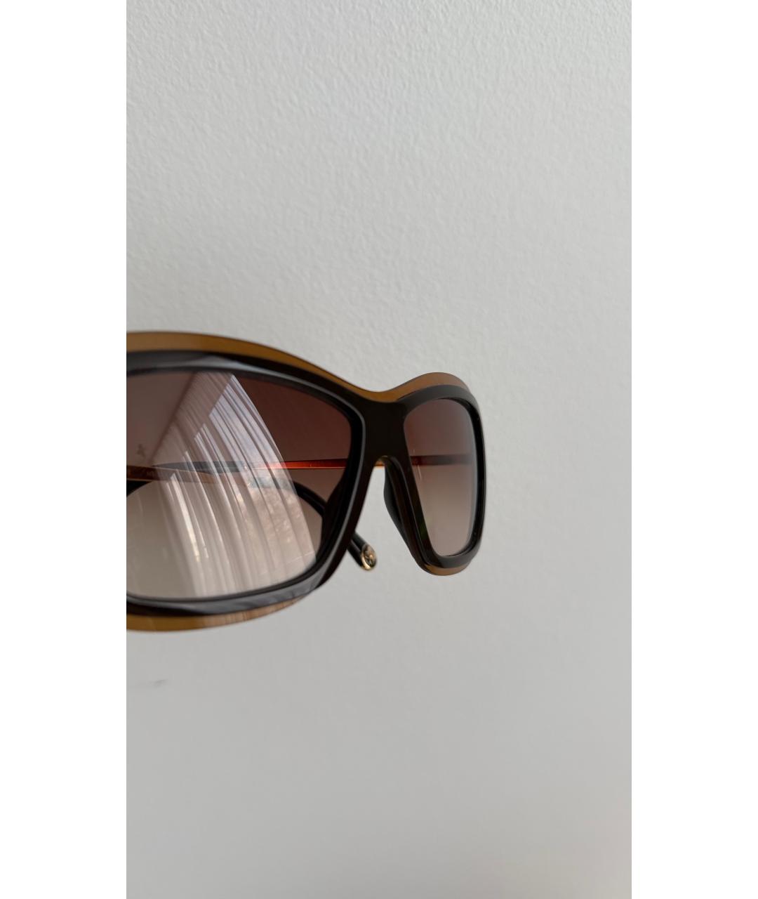 LOUIS VUITTON Коричневые пластиковые солнцезащитные очки, фото 3