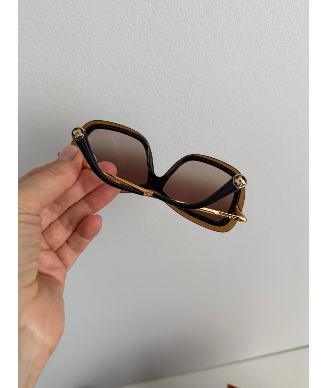 LOUIS VUITTON Коричневые пластиковые солнцезащитные очки, фото 5
