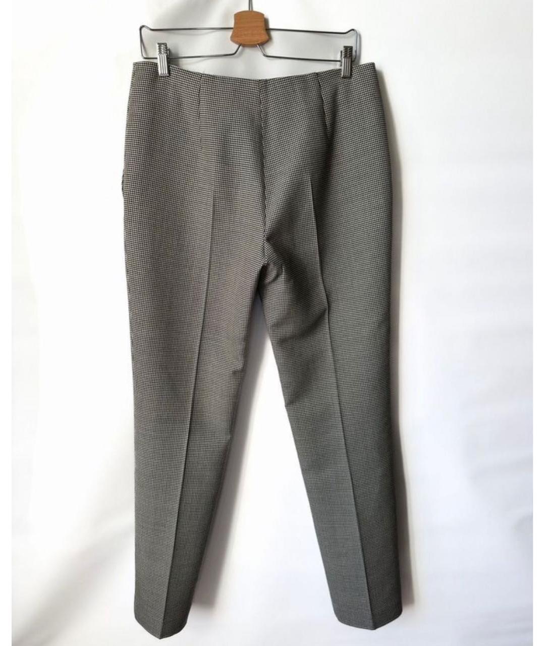 CHRISTIAN DIOR Серые шерстяные прямые брюки, фото 2