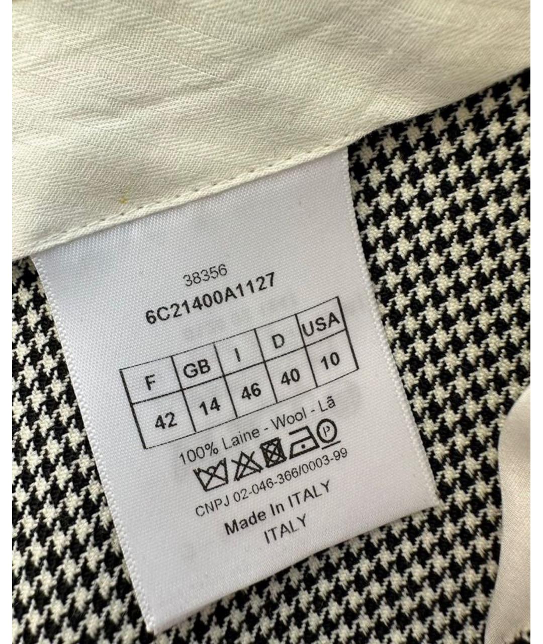 CHRISTIAN DIOR Серые шерстяные прямые брюки, фото 3